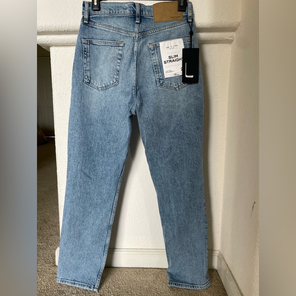 NWT Rag & Bone Wren Slim Straight in Porter wash Sz 27